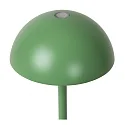 Lucide battery table lamp JOY with USB connection, with touch dimmer IP54, green, mat dimmable