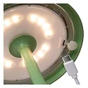 Lucide battery table lamp JOY with USB connection, with touch dimmer IP54, green, mat dimmable