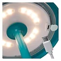 Lucide battery table lamp JOY with USB connection, with touch dimmer IP54, mat, turquoise dimmable