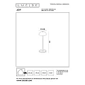 Lucide battery table lamp JOY with USB connection, with touch dimmer IP54, mat, orange dimmable
