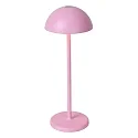 Lucide battery table lamp JOY with USB connection, with touch dimmer IP54, mat, pink dimmable
