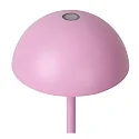 Lucide battery table lamp JOY with USB connection, with touch dimmer IP54, mat, pink dimmable