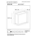 Lucide wall luminaire SINGA LED square IP54, black