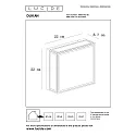Lucide ceiling luminaire DUKAN 2 flames, square E27 IP65, black