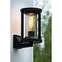 Lucide wall luminaire CADIX cylindrical E27 IP65, black