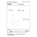 Lucide wall luminaire NORMAN cylindrical E27 IP65, black, transparent