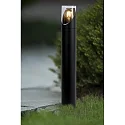 Lucide bollard lamp NORMAN cylindrical E27 IP65, black, transparent