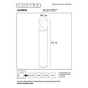 Lucide bollard lamp NORMAN cylindrical E27 IP65, black, transparent