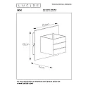 Lucide wall luminaire BOK square G9 IP20, chrome matt
