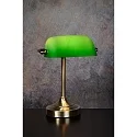 table lamp BANKER square E14 IP20, green, bronze 