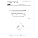 table lamp BANKER square E14 IP20, green, bronze 