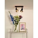 Lucide spot MADEE 2 flames, square E14 IP20, smoky colour, black