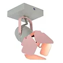 Lucide spot PICTO swivelling, rotatable, tiltable GU10 IP20, grey, pink