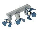 Lucide spot PICTO 3 flames GU10 IP20, blue, grey