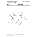 Lucide spot GRONY LED 3 flames, cylindrical GU10 IP20, gold matt, brass, black dimmable