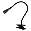 Lucide clamp lamp ZOZY LED square, flexible IP20, black dimmable