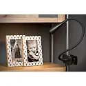 Lucide clamp lamp ZOZY LED square, flexible IP20, black dimmable
