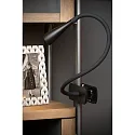 Lucide clamp lamp ZOZY LED square, flexible IP20, black dimmable