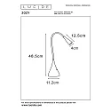 Lucide table lamp ZOZY LED flexible IP20, black dimmable