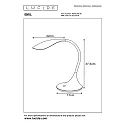 Lucide LED Schreibtischleuchte EMIL, 1x4,5W, 3000K, dimmbar, schwarz