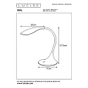Lucide LED Schreibtischleuchte EMIL, 1x4,5W, 3000K, dimmbar, weiß