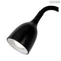 Lucide table lamp MILO with flex arm IP20, black 