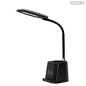 Lucide table lamp PENNY with flex arm IP20, black dimmable