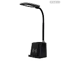 Lucide table lamp TESSA with flex arm IP20, black dimmable