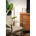 Lucide floor lamp ANSELMO LED round, rotatable IP20, chrome matt dimmable