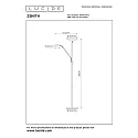 Lucide floor lamp ZENITH LED swivelling IP20, chrome matt dimmable