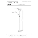 Lucide LED Stehlleuchte Mit Leselampe ZENITH, 3000K, dimmbar, schwarz