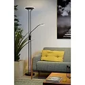 Lucide floor lamp CHAMPION LED round, flexible IP20, black dimmable