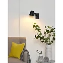 Lucide wall luminaire MIZUKO round, rotatable E14 IP20, black 