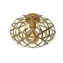 ceiling luminaire WOLFRAM round E27 IP20, gold matt, brass