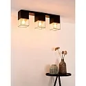 Lucide ceiling luminaire RIXT 3 flames, square E27 IP20, gold matt, brass, black