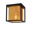 ceiling luminaire SANSA square E27 IP20, gold matt, brass, black