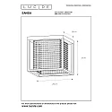 Lucide ceiling luminaire SANSA square E27 IP20, gold matt, brass, black