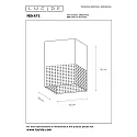 Lucide ceiling luminaire RENATE square E27 IP20, gold matt, brass, black