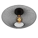 Lucide ceiling luminaire MESH oval E27 IP20, black