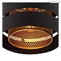 Lucide ceiling luminaire ROSAS E27 IP20, brass, black dimmable