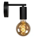 Lucide wall luminaire LEANNE square E27 IP20, black