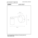 Lucide wall luminaire LEANNE square E27 IP20, black