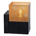 Lucide wall luminaire RENATE square E27 IP20, gold matt, brass, black