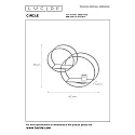 Lucide wall luminaire CIRCLE round E27 IP20, gold matt, brass, black 
