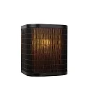wall luminaire TAGALOG square E27 IP20, wood, black