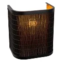 Lucide wall luminaire TAGALOG square E27 IP20, wood, black