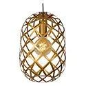Lucide pendant luminaire WOLFRAM 3 flames, oval E27 IP20, gold matt, brass, black