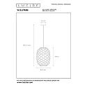 Lucide pendant luminaire WOLFRAM oval E27 IP20, gold matt, brass, black