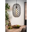 pendant luminaire WOLFRAM oval E27 IP20, gold matt, brass, black