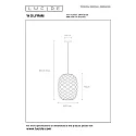 pendant luminaire WOLFRAM oval E27 IP20, gold matt, brass, black